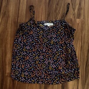 LOFT Navy Floral Camisole Top
